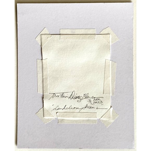 Dandelion Dreams - Original Wall Art Handmade Matted Watercolor Painting 8x10in - Picture 7 of 8